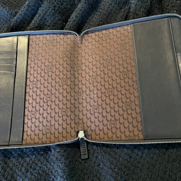 Montblanc dark brown zip notebook cover croc embossed - Picture 3 of 6